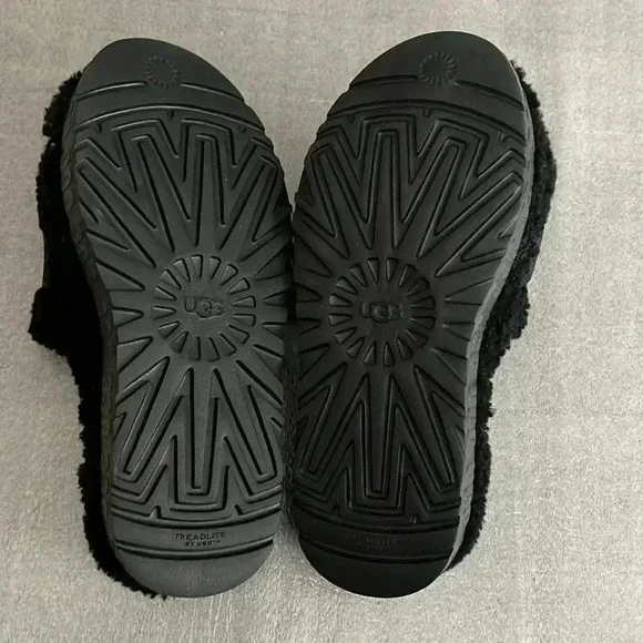 [US8]UGG  Black TREADLITE WOOL Lined Platform Sandal - Picture 6 of 8